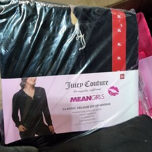 NEW Juicy Couture Black Velour Hoodie